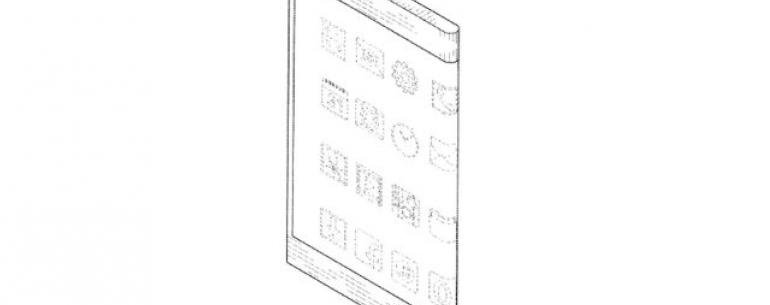 Последний патент Samsung показывает телефон с обтикаемым дисплеем