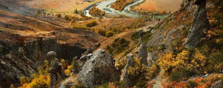 Урочище Аккурум и его каменные грибы.