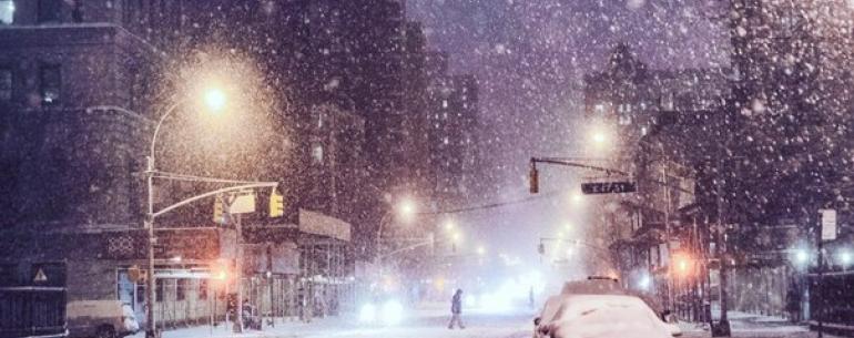 Нью-Йорк в снегу ?