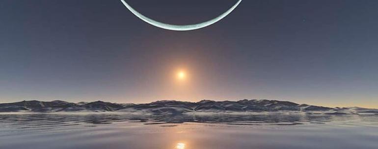 Восход солнца на Северном полюсе!